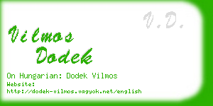vilmos dodek business card